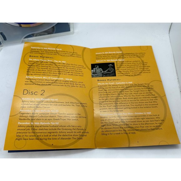 Johnny Carson Show 10 Episodes DVD 2 disc Rare Footage Memories Talk Show Host - Picture 9 of 10